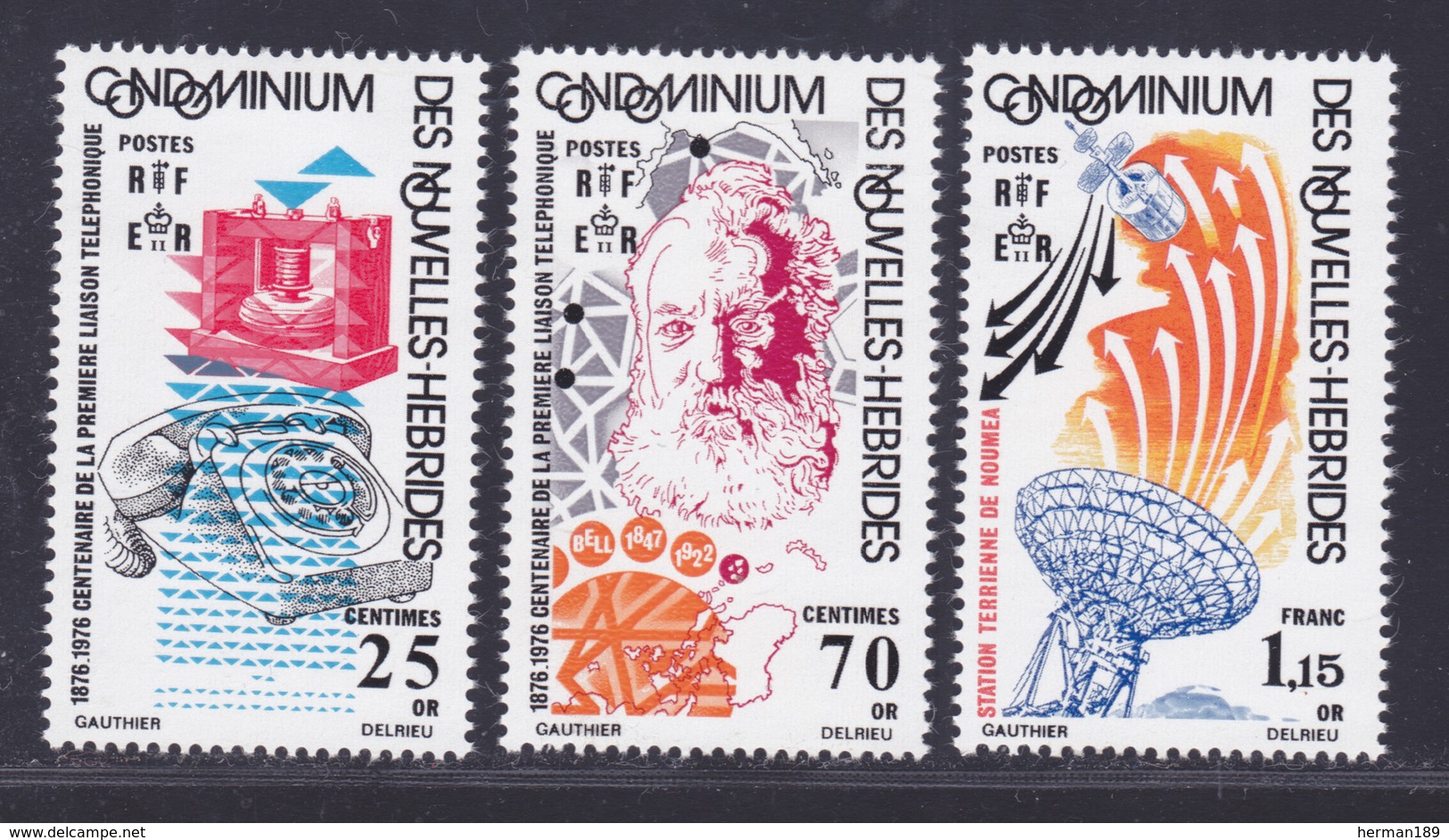 NOUVELLES-HEBRIDES N°  426 à 428 ** MNH Neufs Sans Charnière,  TB  (D3636) Cosmos, Liaison Téléphonique - Ongebruikt