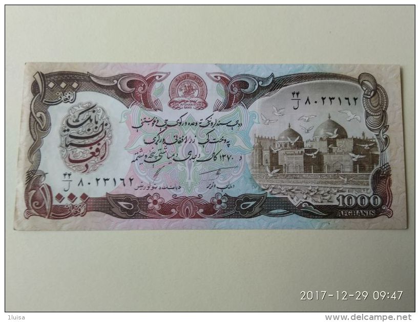 1000 Afgani 1991 - Afghanistan