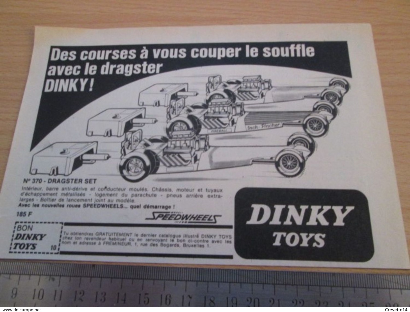 DINKY TOYS : DRASTER SET   Pour  Collectionneurs .. PUBLICITE  ; Format : 1/2 PAGE A4 - Tanks