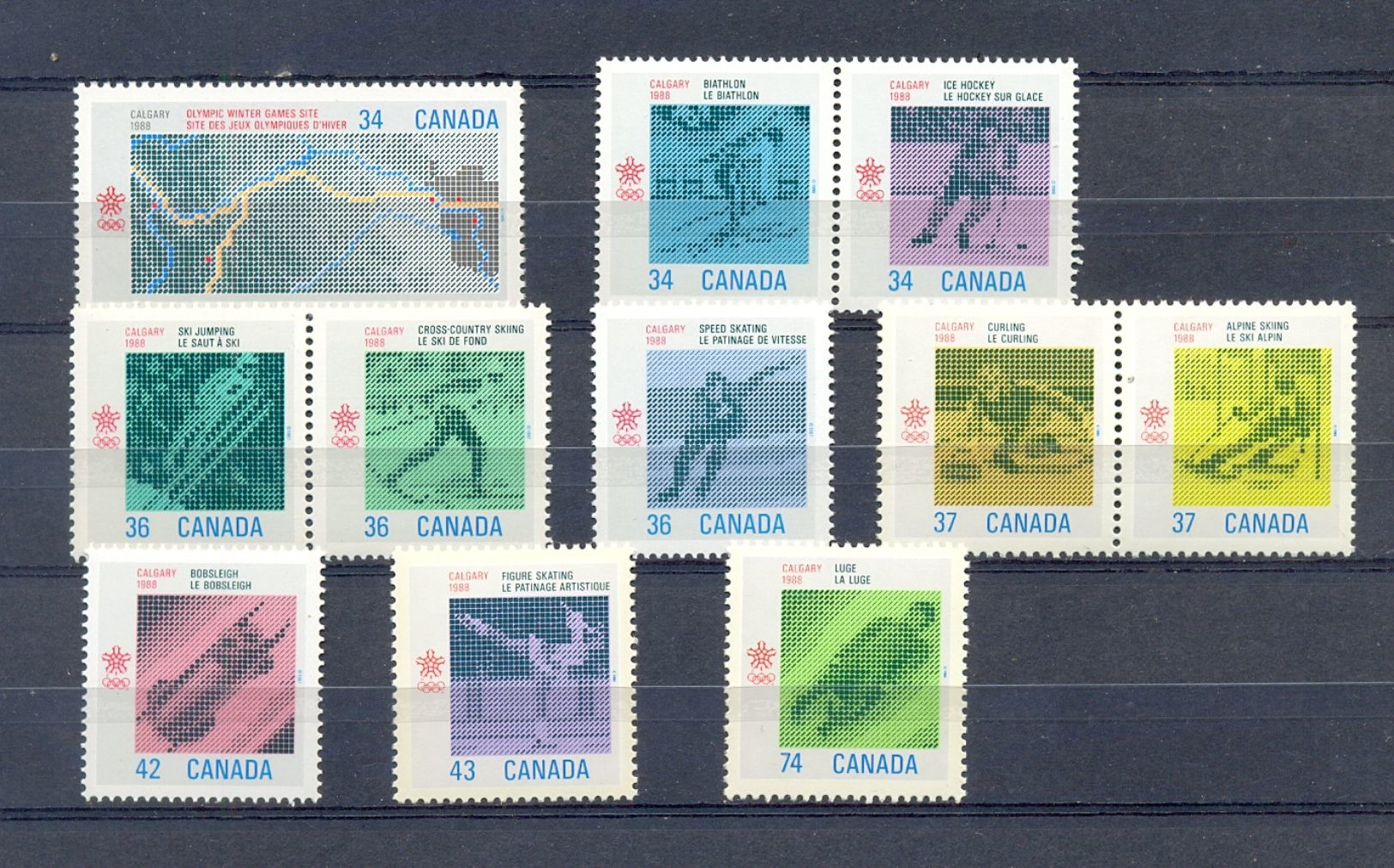 CANADA 11v CALGARY 1988 SPORTS * MNH - Ongebruikt