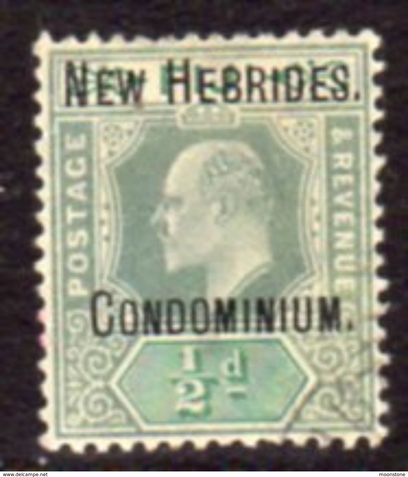 New Hebrides 1908 EVII Overprints On Fiji ½d Green & Pale Green Value, Wmk. Mult. Crown CA, Used, SG 1 - Used Stamps