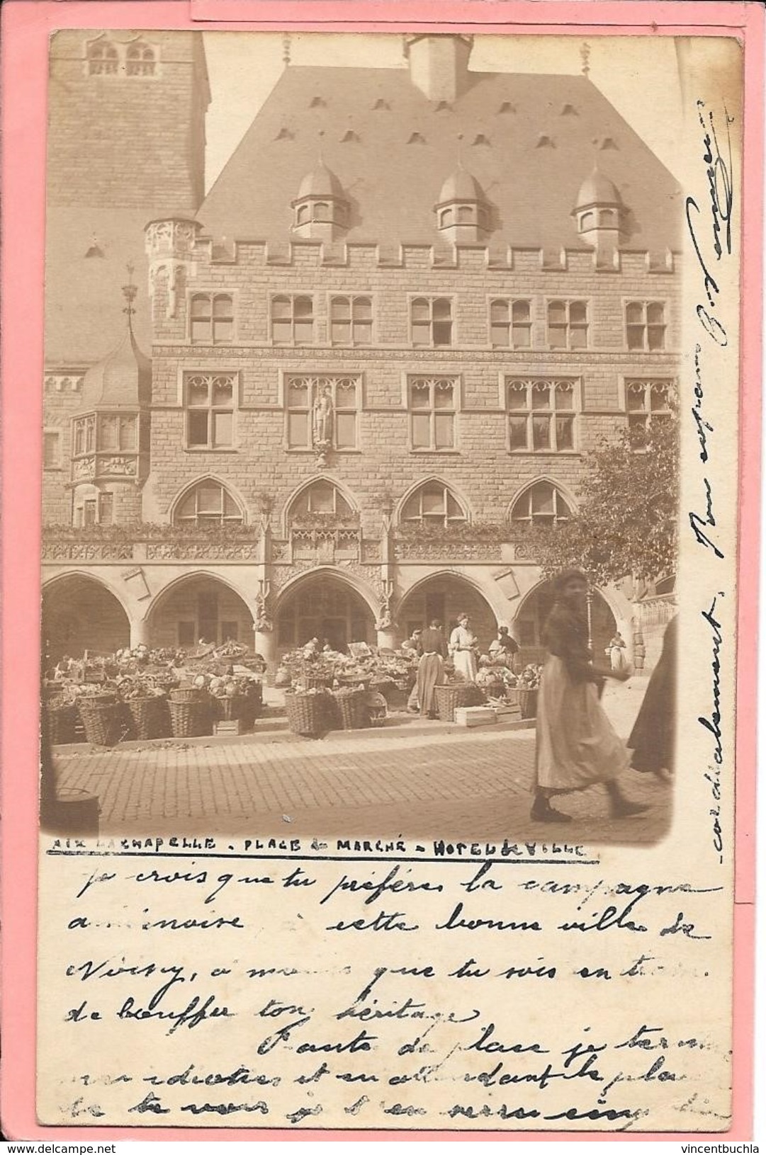 Carte-Photo Aachen Aix-la-Chapelle Place Du Marché Hotel De Ville Markt Platz - Aachen