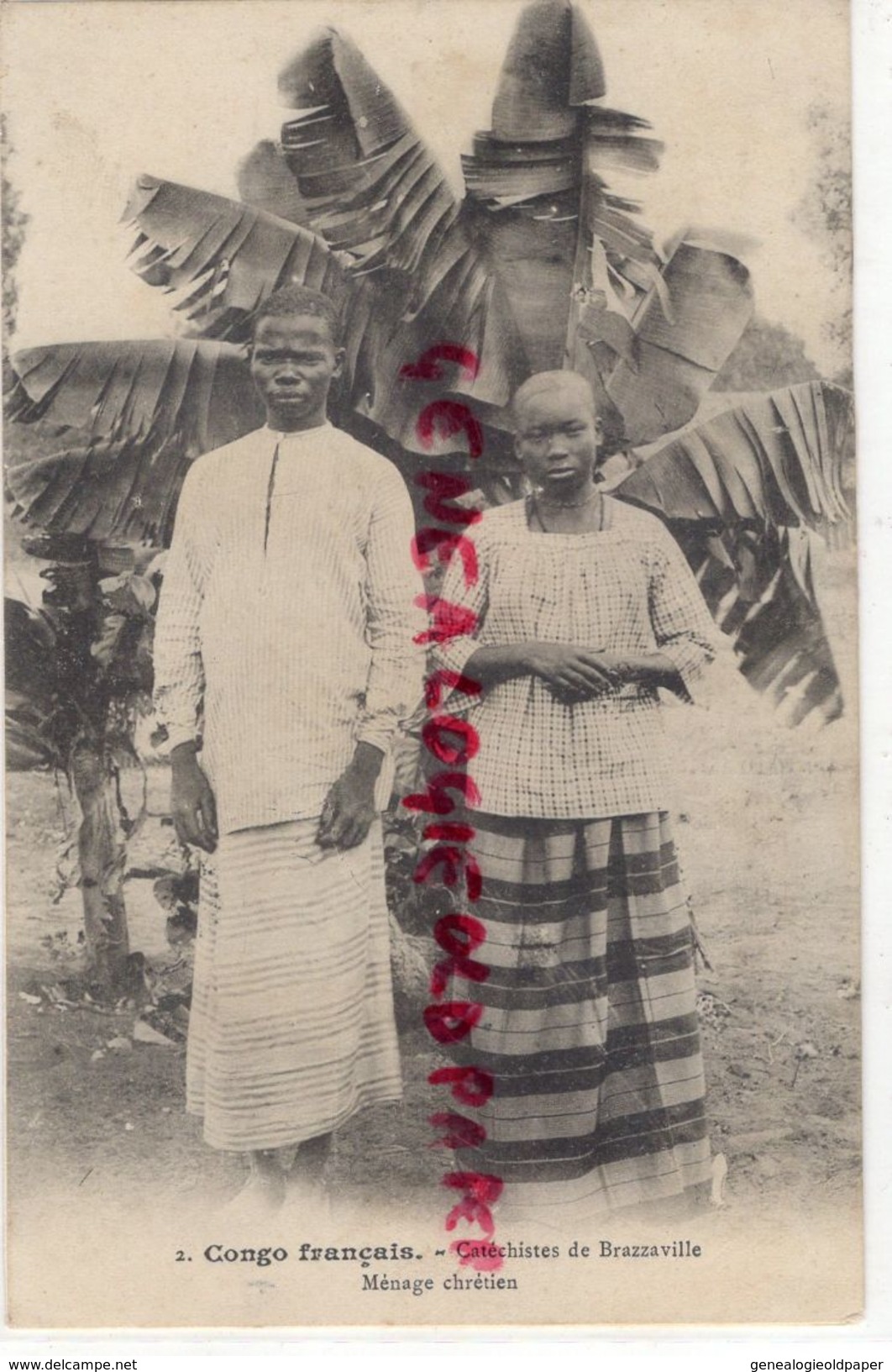 AFRIQUE-CONGO- CATECHISTES DE BRAZZAVILLE MENAGE CHRETIEN - RELIGION CHRISTIANISME - Brazzaville