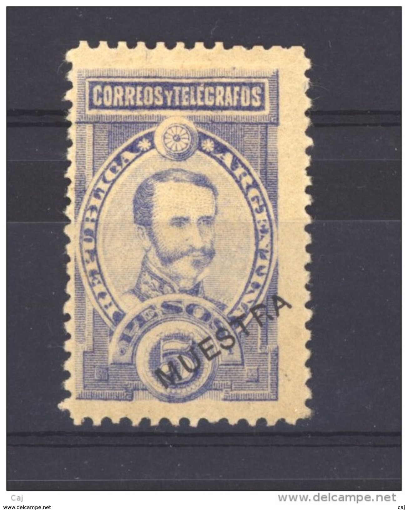 Argentine  -  1890  :  Mi 79  *   Surcharge MUESTRA  Sur 5 Pesos - Unused Stamps