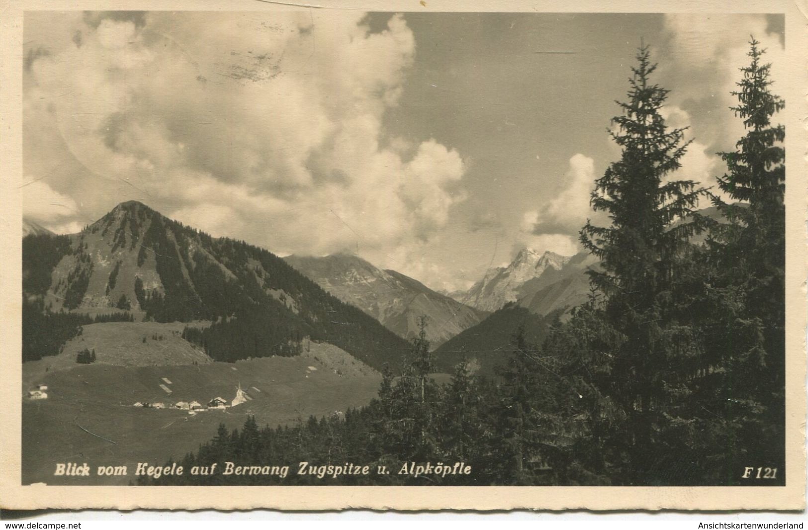 Blick Vom Kegele Auf Berwang, Zugspitze U. Alpköpfle 1939 (002764) - Berwang