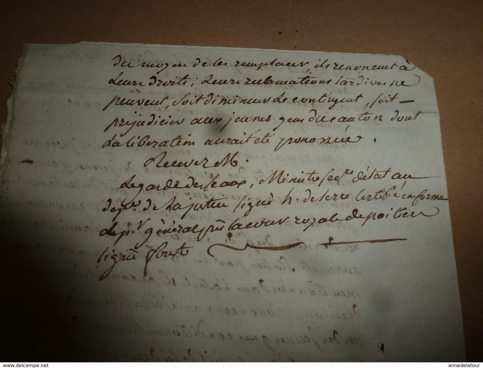 1829 Rapport Manuscrit Du Ministre De La Justice H. De Serre Concernant  Le Recrutement Des Agents Pénitenciers ,etc.. - Collections