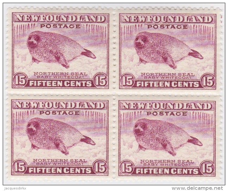 Newfoundland        .   SG   .     217    Bloc Of 4         .      **      . Postfris     .   /   .  MNH - 1908-1947