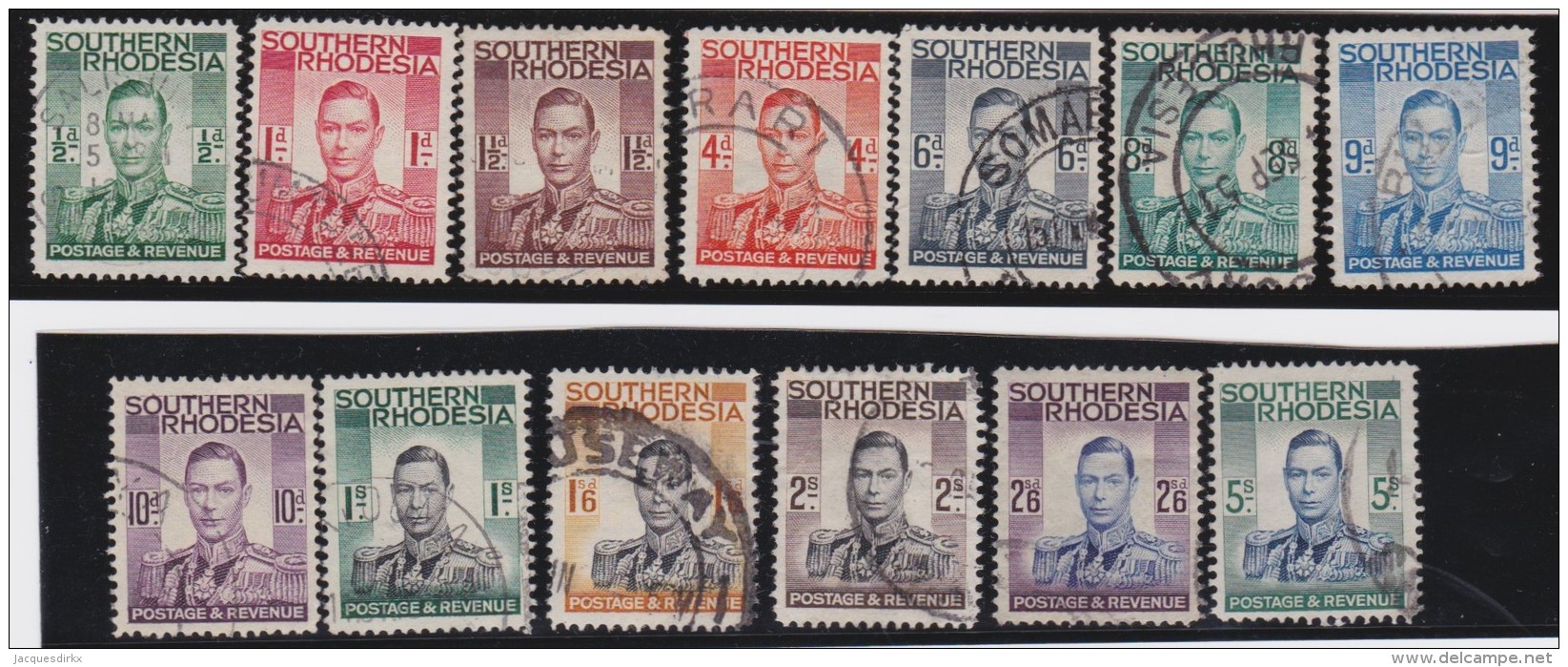 Southern Rhodesia         .   SG   .     40/52      .        O   .   Cancelled   .   /   .   Gebruikt - Zuid-Rhodesië (...-1964)