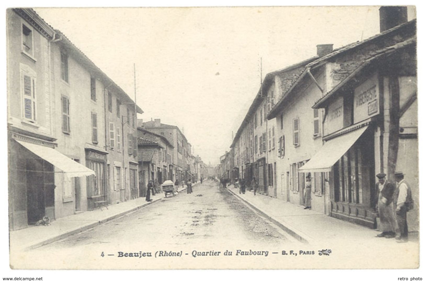 Cpa Beaujeu - Quartier Du Faubourg - Beaujeu