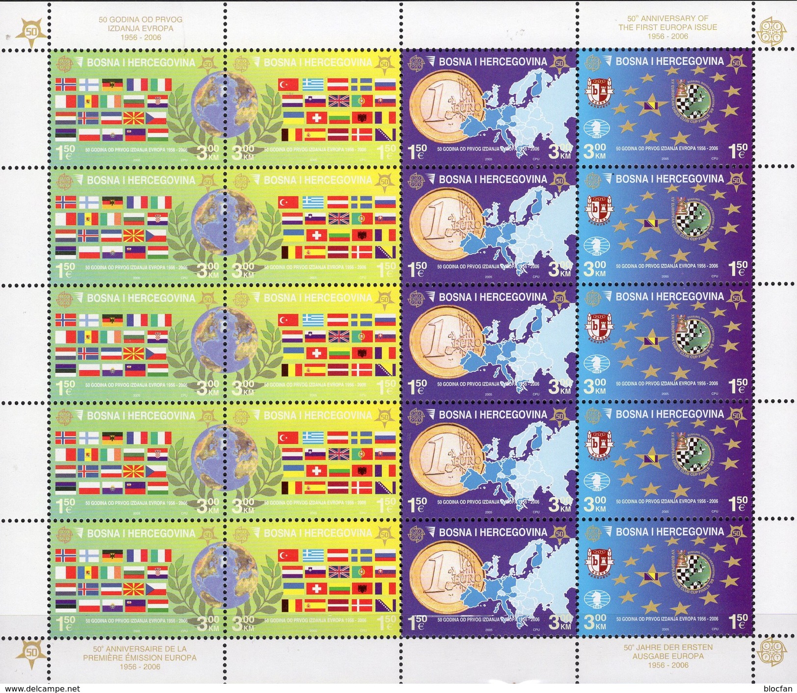 2006 Bosna-Hercegovina 419/2,2ER,4x ZD,4x VB,KB+Block 27A/B ** 356€ Blocs Sheets Philatelic Se-tenants Bf EUROPE - Collections