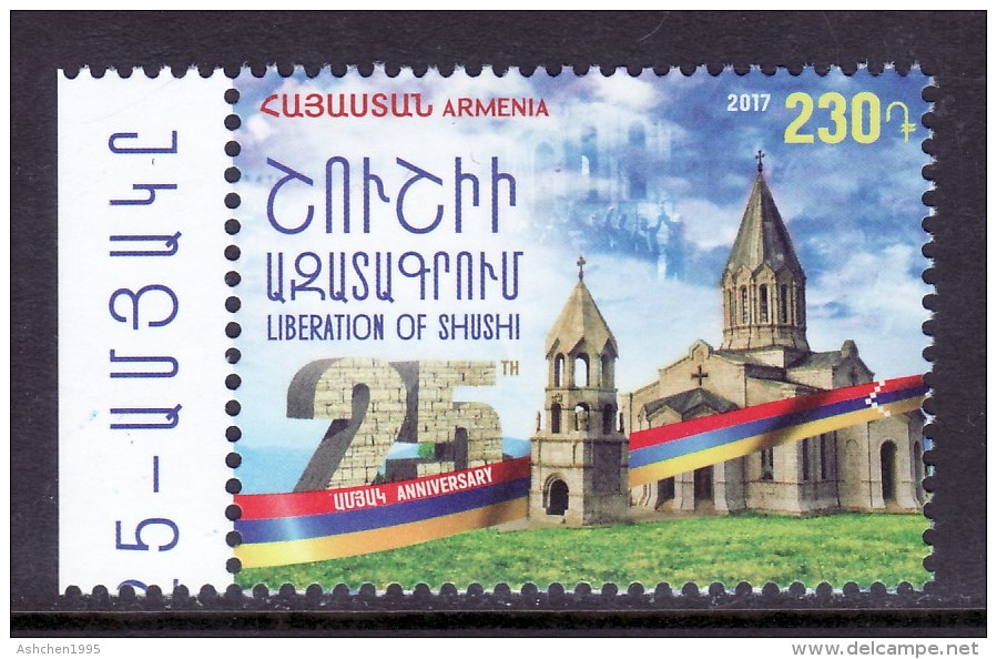 Armenien/Armenie/Armenia 2017, 25th Anniversary Of Liberation Of Shushi, Karabakh - MNH - Chiese E Cattedrali