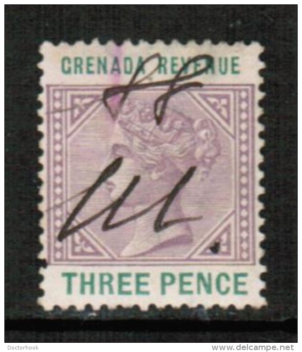 GRENADA  Scott # UNLISTED 3 PENCE REVENUE STAMP USED - Grenada (...-1974)