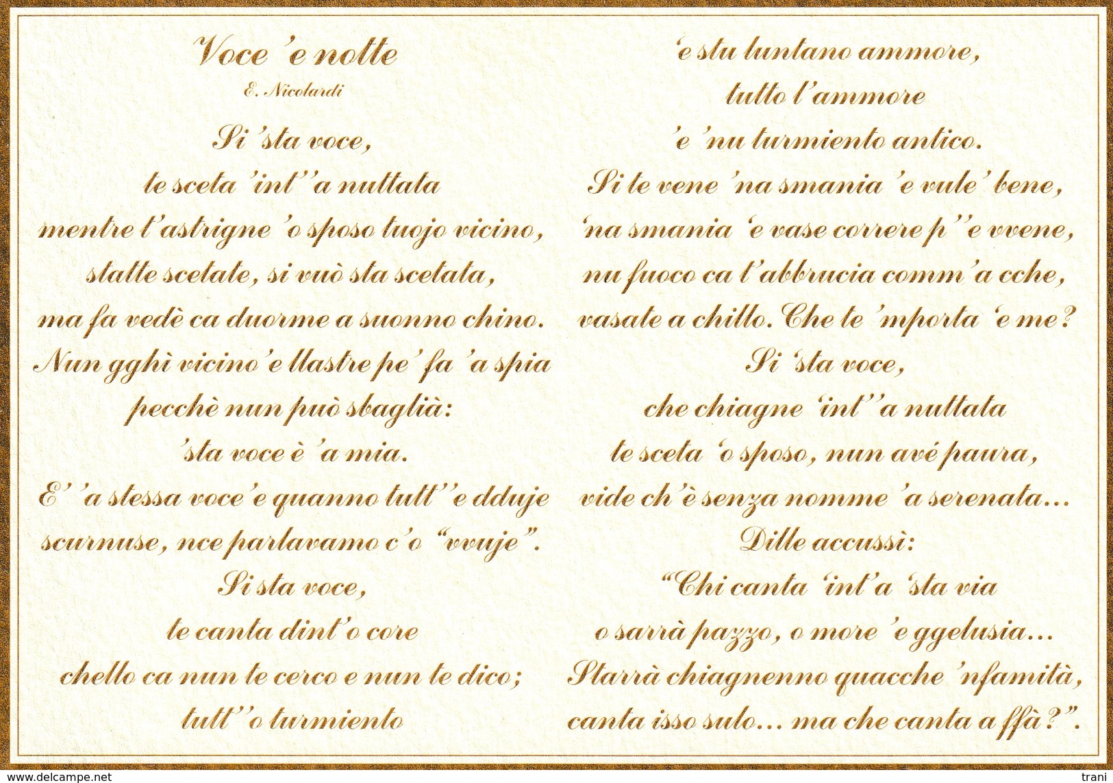 VOCE 'E NOTTE - Altri & Non Classificati