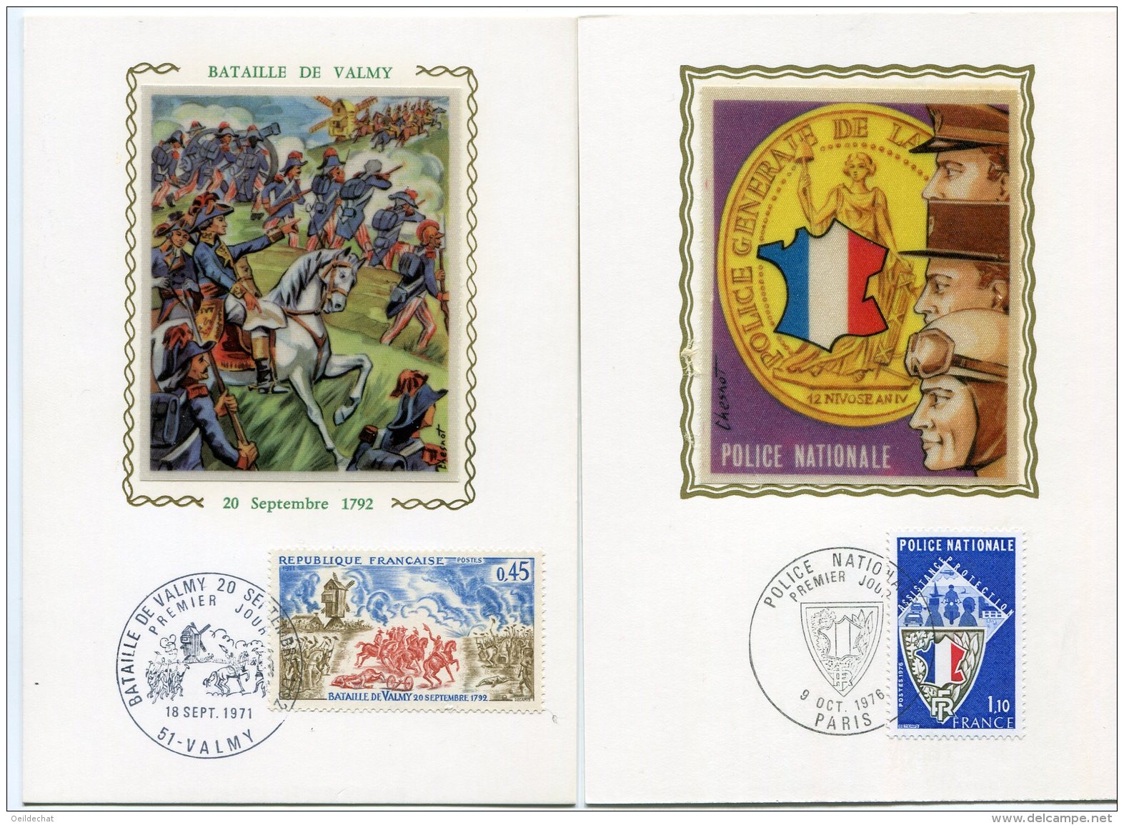 5747  - FRANCE    Collection  10 Cartes Sur Soie  : Histoire Et Evénement       TB - Lots & Serien