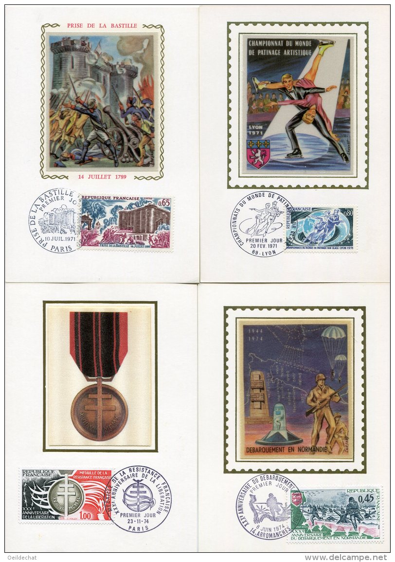 5747  - FRANCE    Collection  10 Cartes Sur Soie  : Histoire Et Evénement       TB - Collections, Lots & Series