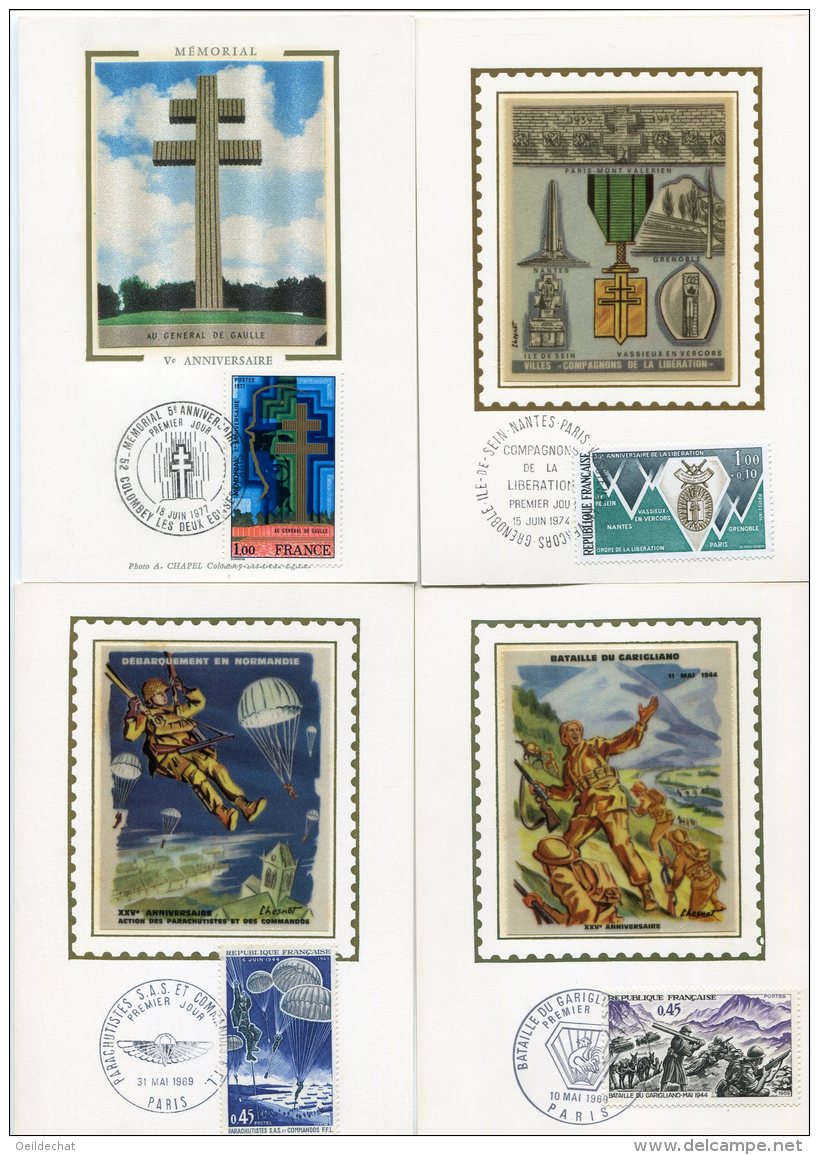 5747  - FRANCE    Collection  10 Cartes Sur Soie  : Histoire Et Evénement       TB - Verzamelingen & Reeksen