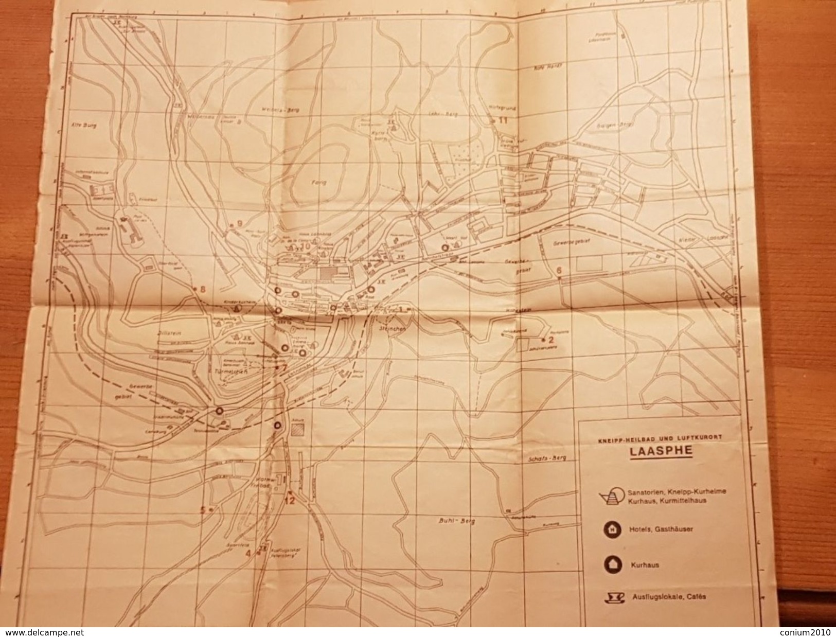 Bad Laasphe, Alte Wanderkarte, Ca. 1960-1970 - Mapas Geográficas