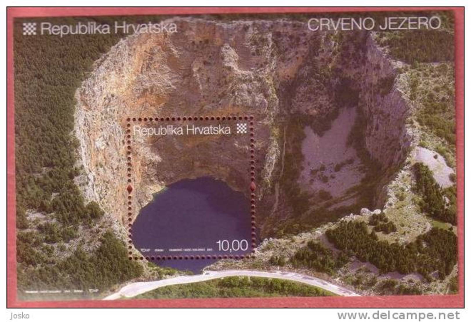 RED LAKE  ( Croatian Bloc MNH**  ) Geological Phenomenon Phénomène Géologique Geology Geologie Geologia - Other & Unclassified