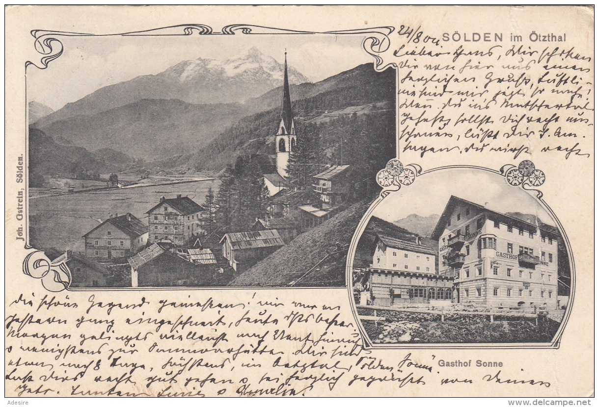 SÖLDEN Im Ötzthal, Gasthof Sonne, Gel.1904 - Sölden