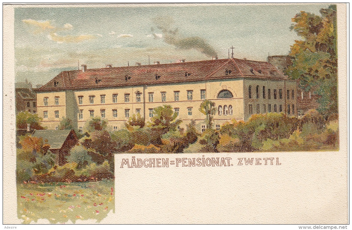 ZWETTL (NÖ) - Mädchen-Pensionat, Sehr Seltene Karte Um 1900, Gute Erhaltung - Zwettl