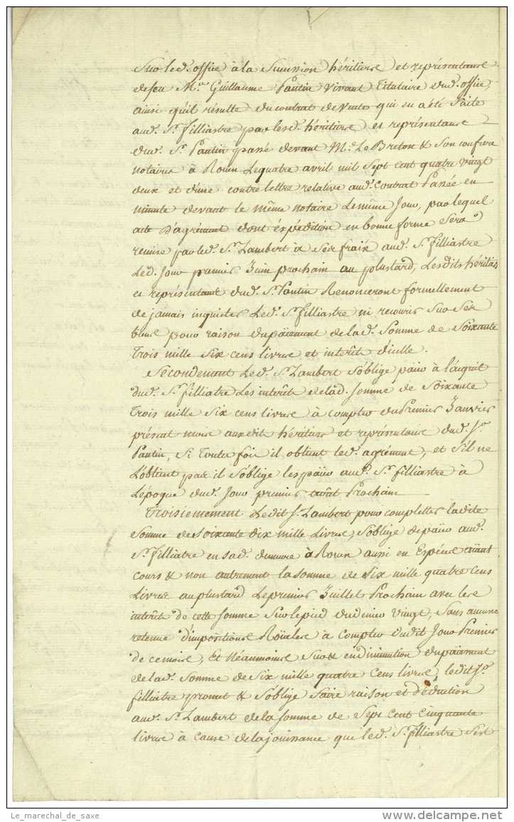 L&rsquo;ATELIER MONETAIRE DE ROUEN &ndash; P.S. Des Directeurs Jacques FILLIATRE (1783-1785) Et Joseph LAMBERT (1786-181 - 1774-1791 Luigi XVI