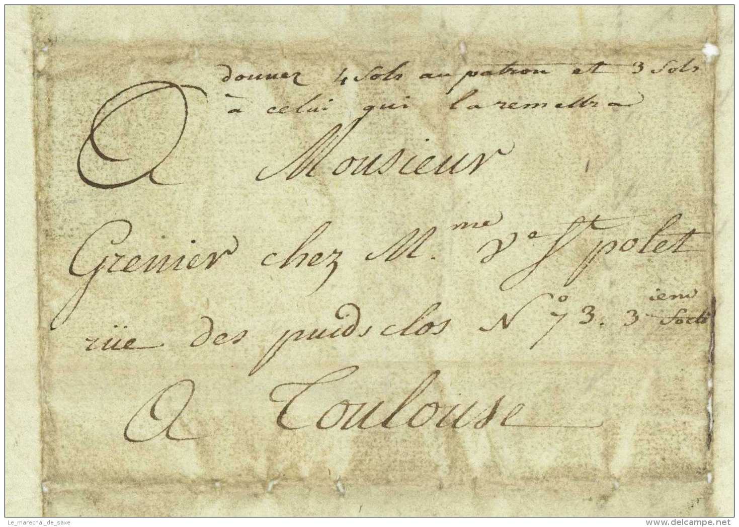 1804 Lettre Du Mageste Pour Toulouse Mention D'un BATEAU DE POSTE Premier Empire Durand - Historical Documents