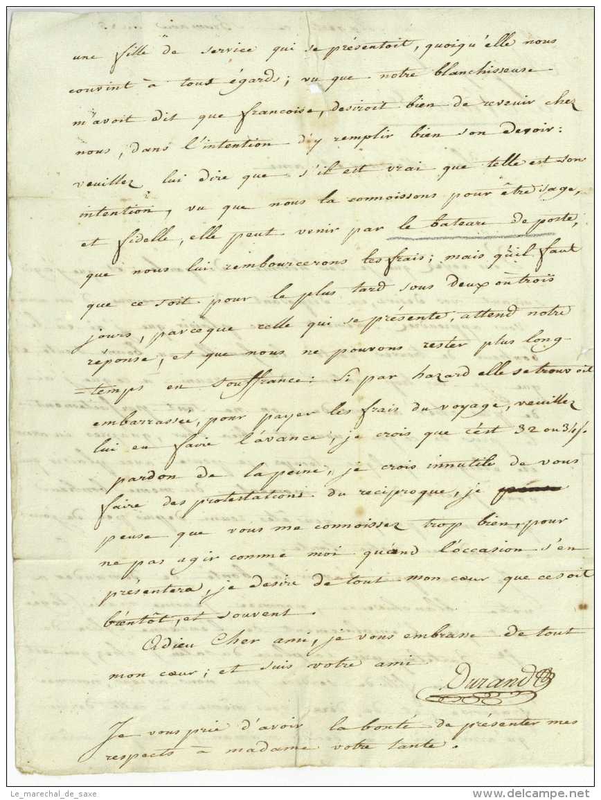 1804 Lettre Du Mageste Pour Toulouse Mention D'un BATEAU DE POSTE Premier Empire Durand - Historical Documents