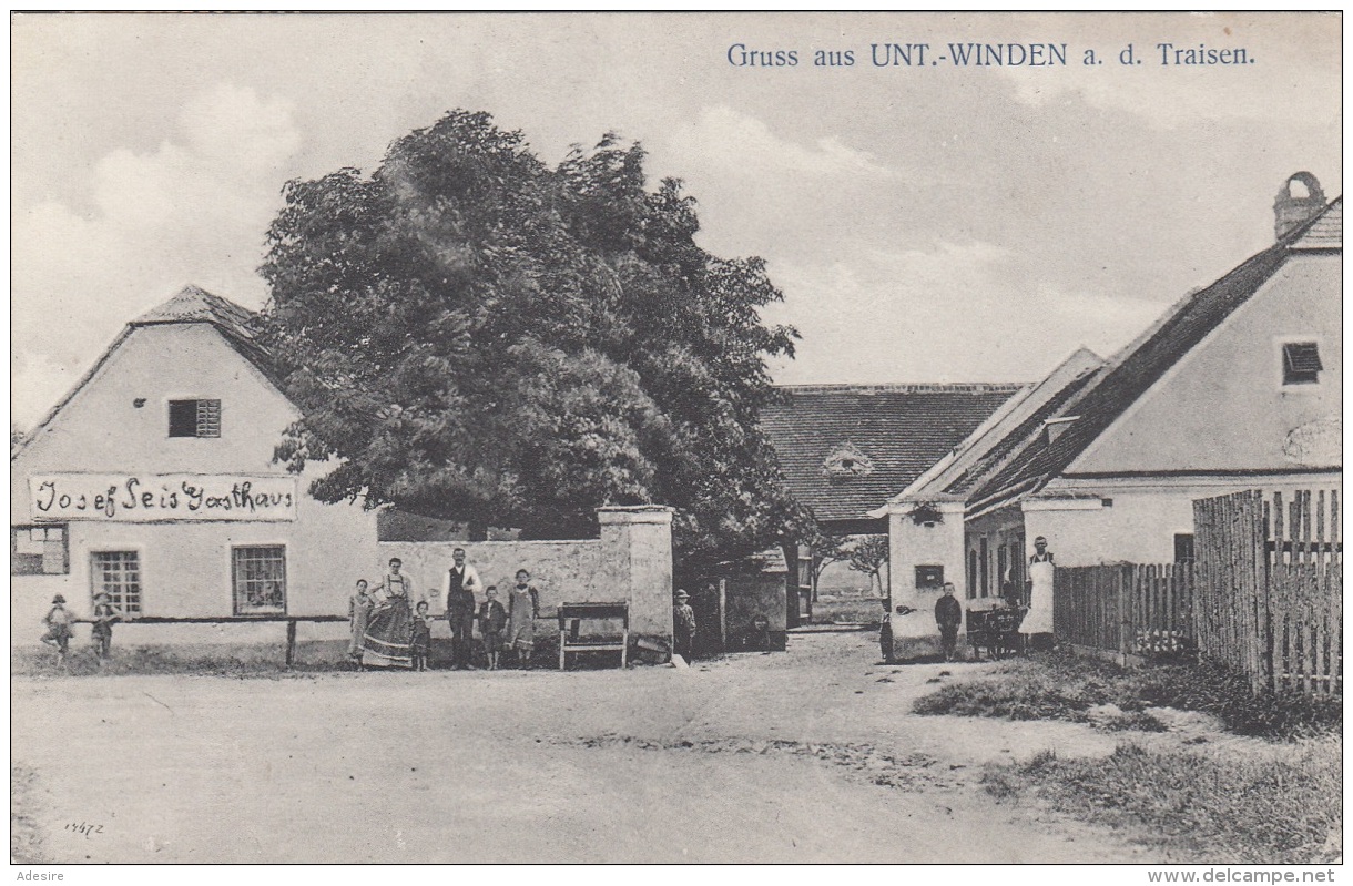 Gruss Aus UNT.-WINDEN A.d.Traisen (NÖ) - Josef Seis Gasthaus, Gel.1918, Gute Erhaltung - Autres & Non Classés