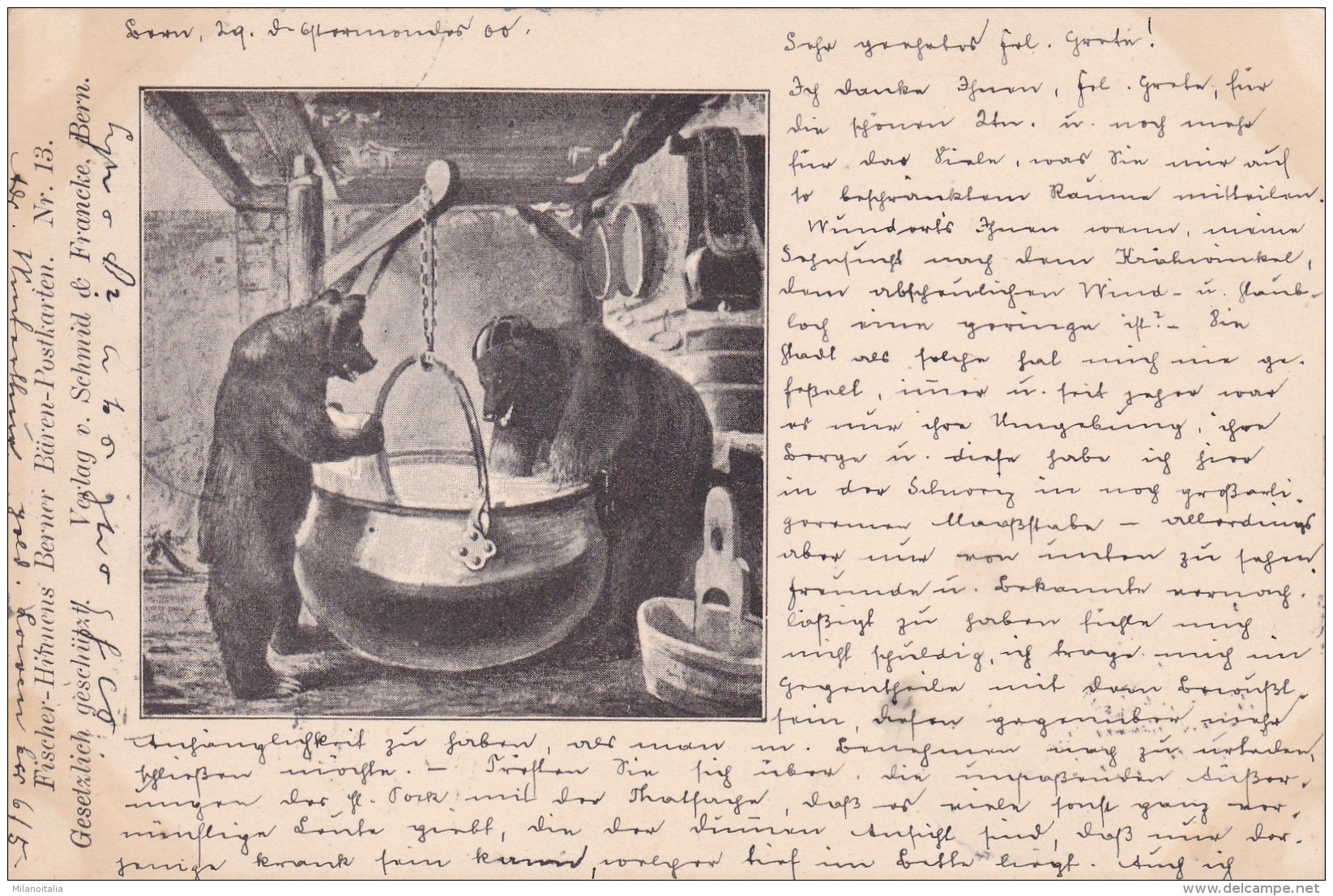 Berner Bären-Postkarten Nr. 13 * 29. IV. 1900 - Otros & Sin Clasificación