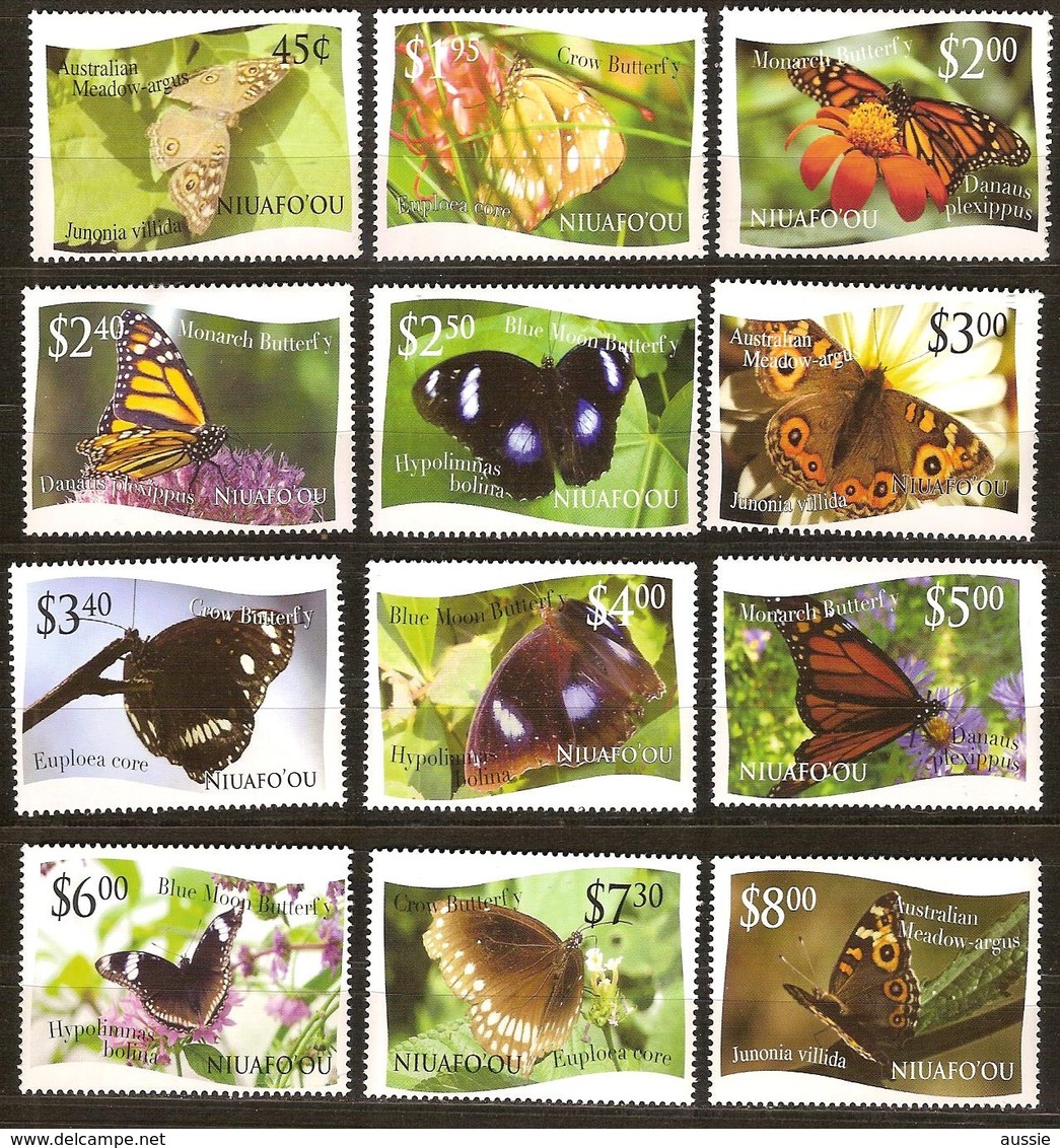 Tonga Niuafo'ou  2012 Yvertn° 321-332  Cote 90,00 Euro  Faune Papillons Vlinders Butterflies - Tonga (1970-...)