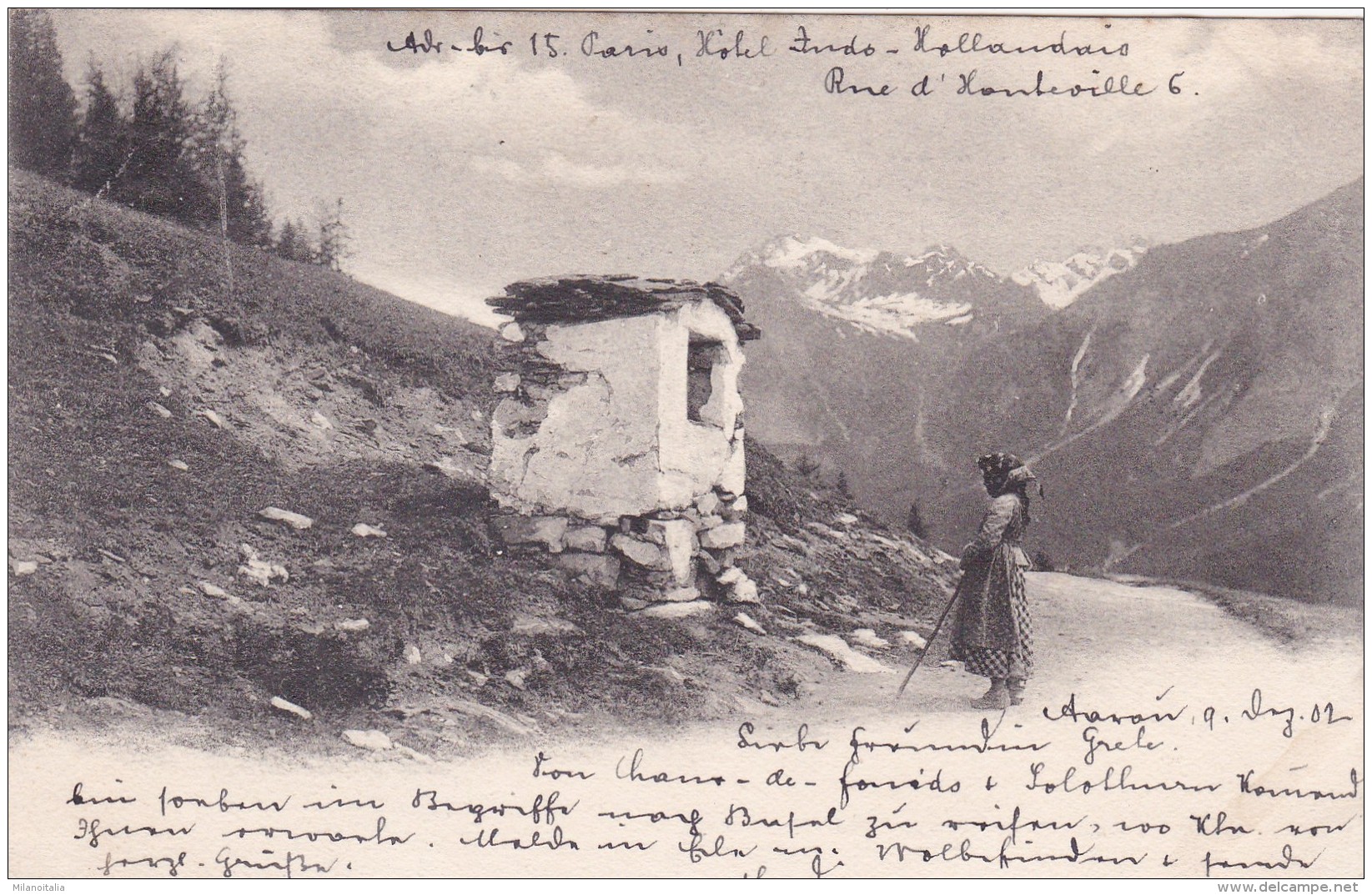 Almidylle - Poststempel Aarau * 9. XII. 1902 - Aarau