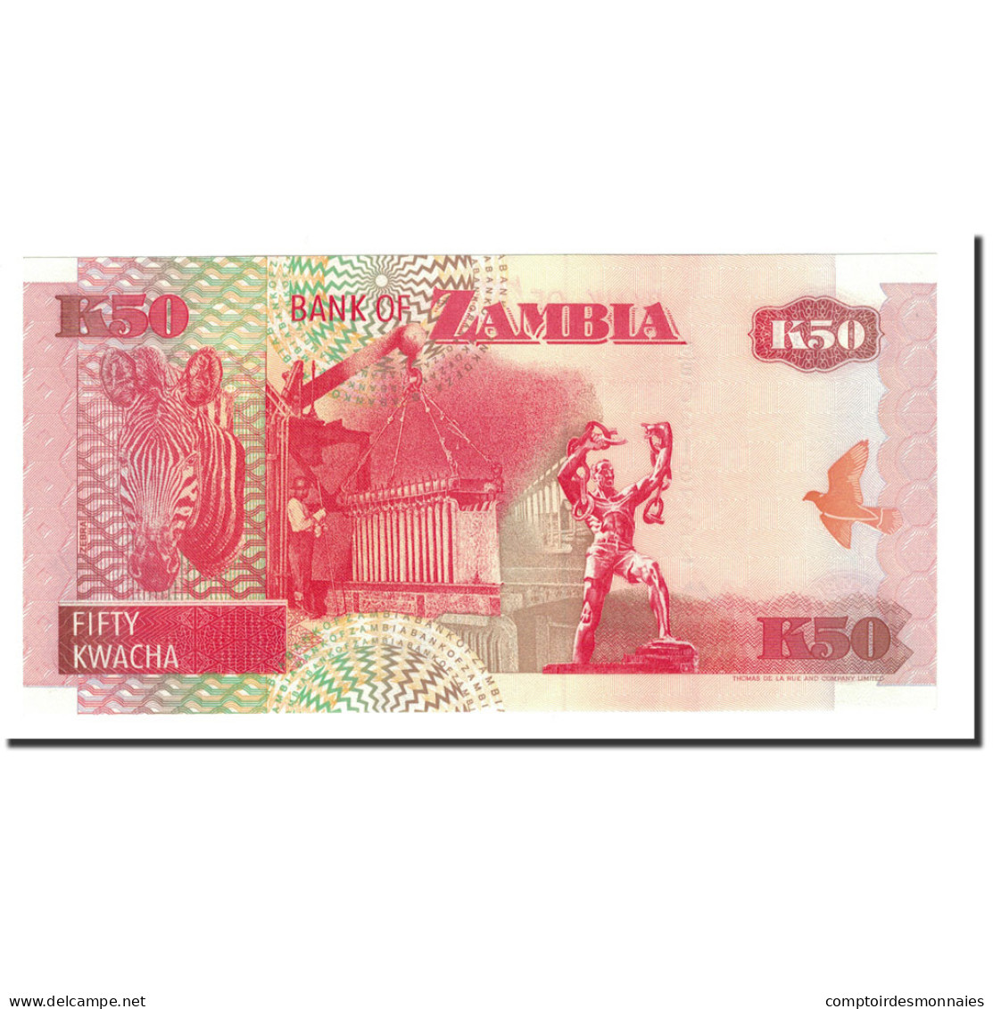 Billet, Zambie, 50 Kwacha, 1992, Undated, KM:37a, NEUF - Zambia