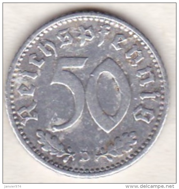 50 Reichspfennig 1935 D MUNICH, Aluminium - 50 Reichspfennig