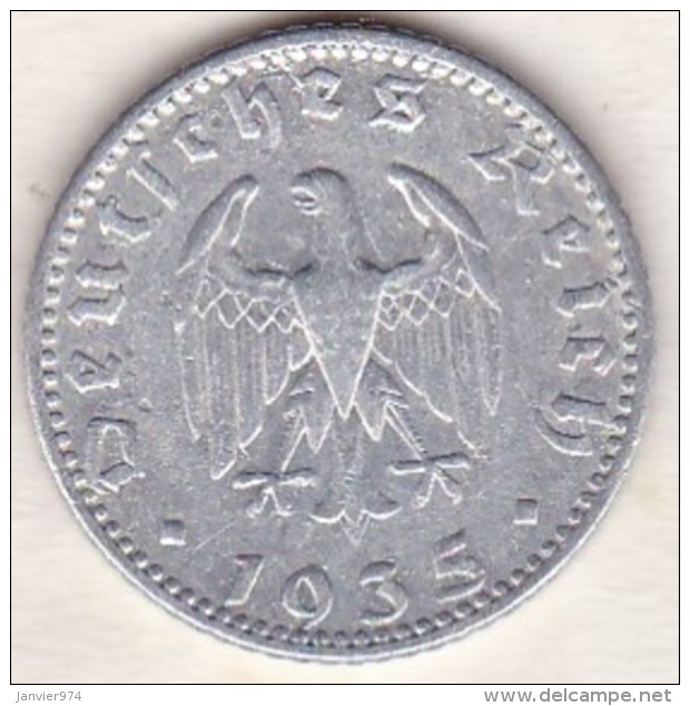 50 Reichspfennig 1935 J HAMBOURG, Aluminium - 50 Reichspfennig