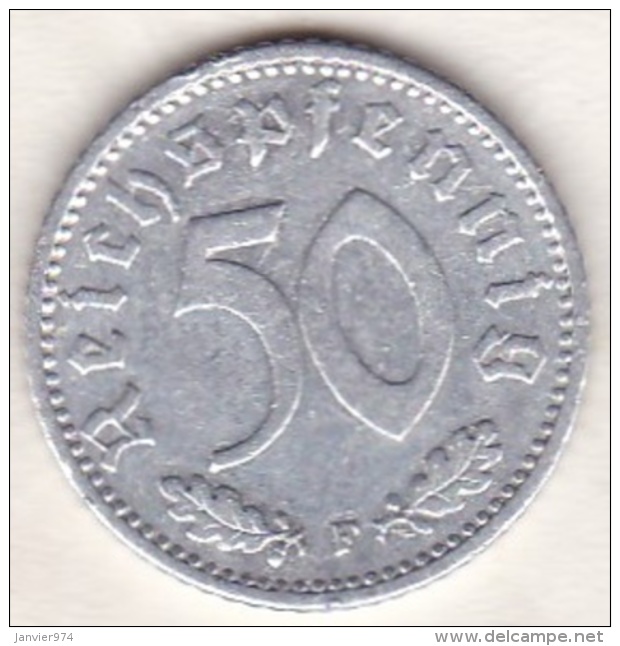 Allemagne, IIIème Reich, 50 Reichspfennig 1944 F (STUTGART)     Aluminium - 50 Reichspfennig