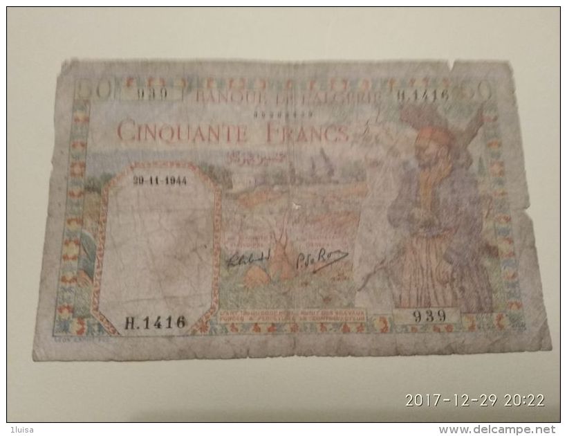 50 Francs 1944 - Algerije