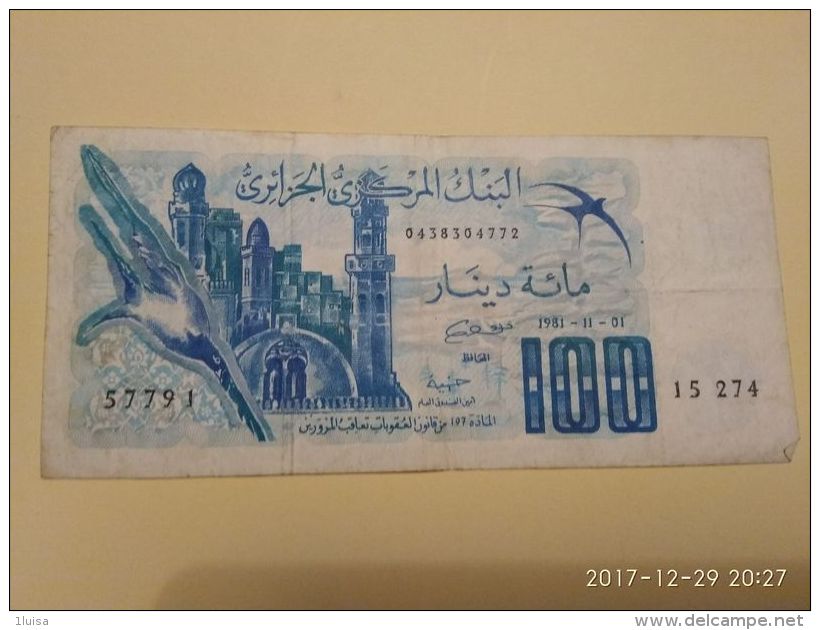 100 Francs 1981 - Algeria