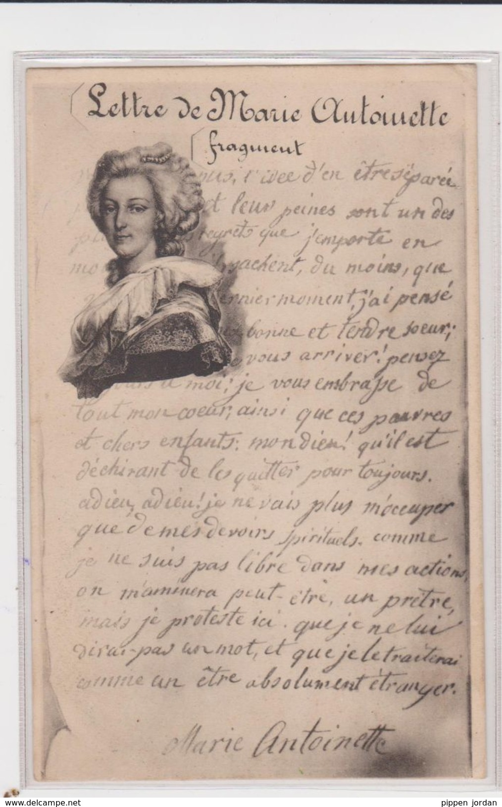 THEME  Ecole Ecriture   ......Lettre De Marie Antoinette - Ecoles