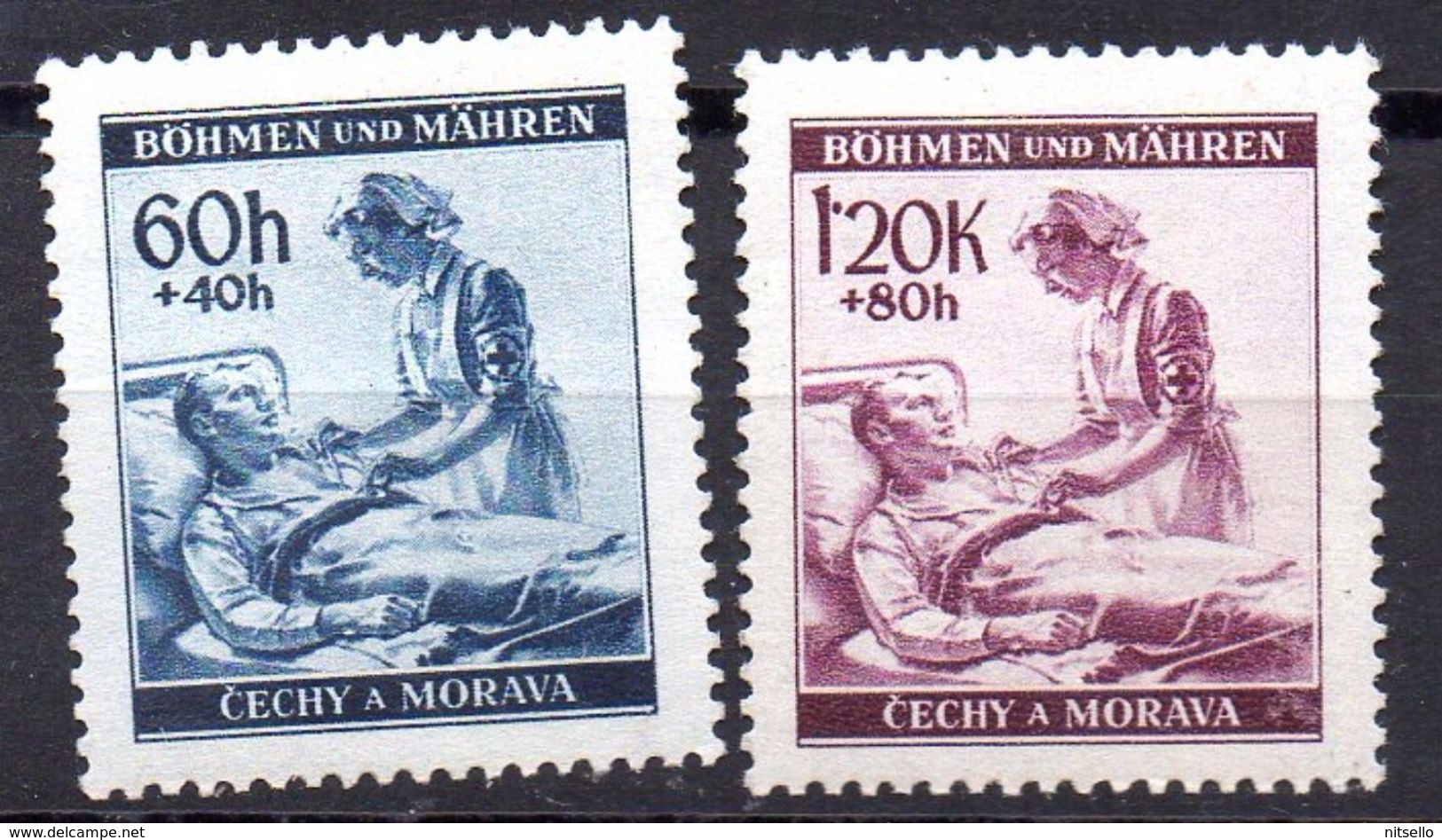 LOTE 1540   ///    (C037) BOHEMIA Y MORAVIA. AÑO 1941   Mi 62/63*MH   ¡¡¡¡¡LIQUIDATION !!!! - Nuevos