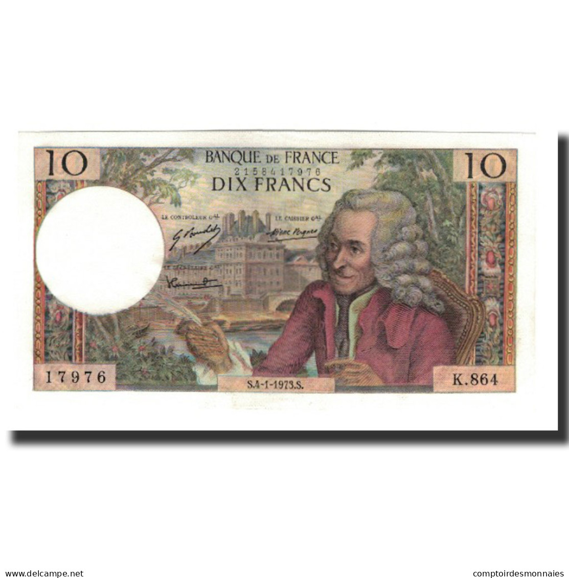 France, 10 Francs, 1973-01-04, NEUF, Fayette:62.60, KM:147d - 10 F 1963-1973 ''Voltaire''