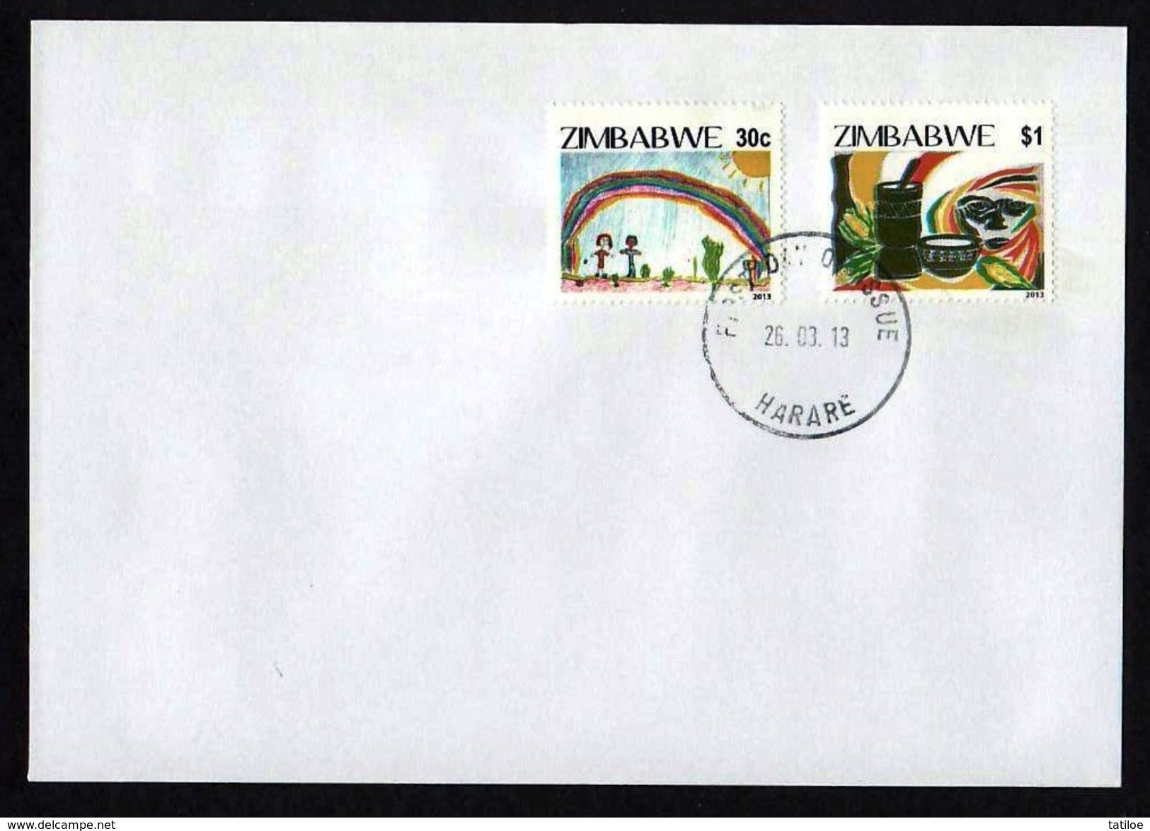 Zimbabwe 2013 MDGs FDC / First Day Cover / Ersttagsbrief (Simbabwe) - Zimbabwe (1980-...)