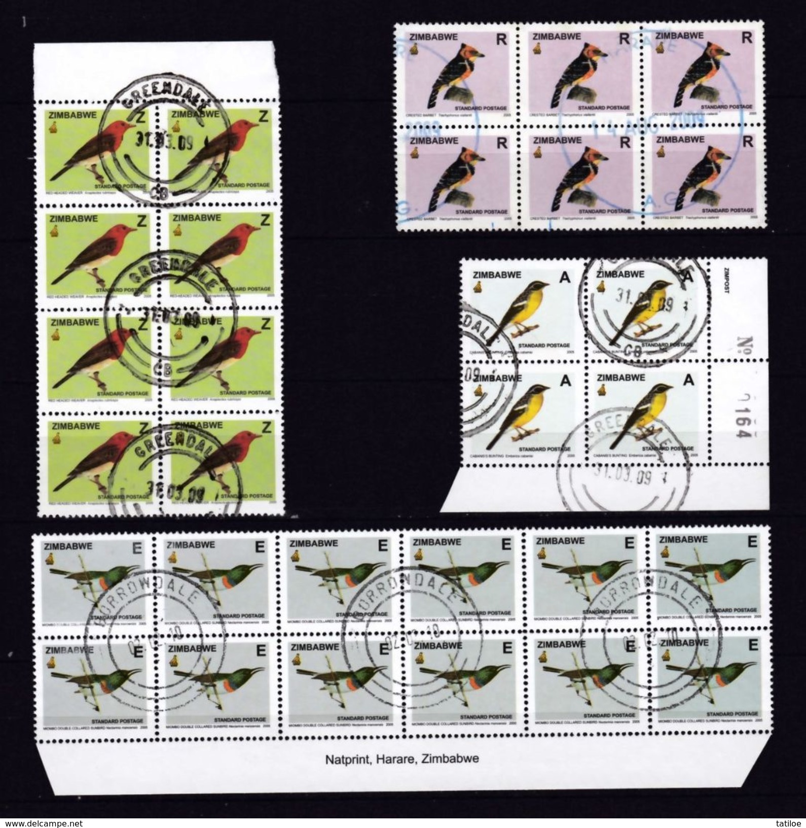 Zimbabwe 2005 Definitives Birds Interesting Group, VFU / Used / O (Simbabwe) - Zimbabwe (1980-...)