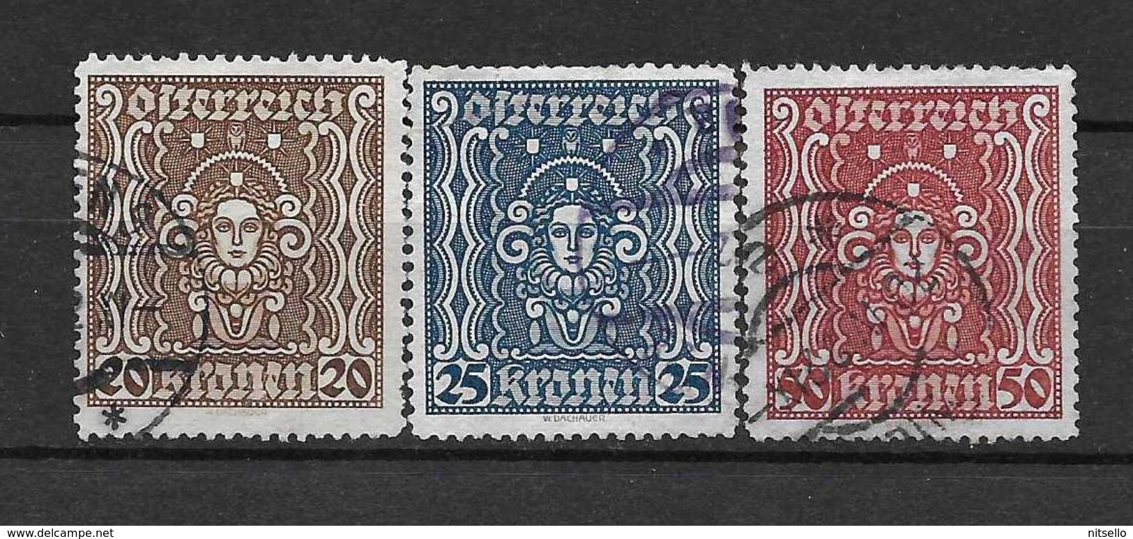 LOTE 1541  ///    AUSTRIA 1922   YVERT Nº: 282/284           ¡¡¡¡¡LIQUIDATION !!!! - Used Stamps