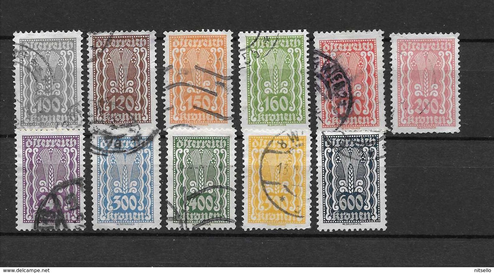 LOTE 1541  ///    AUSTRIA 1922   YVERT Nº: 271/281         ¡¡¡¡¡LIQUIDATION !!!! - Usados