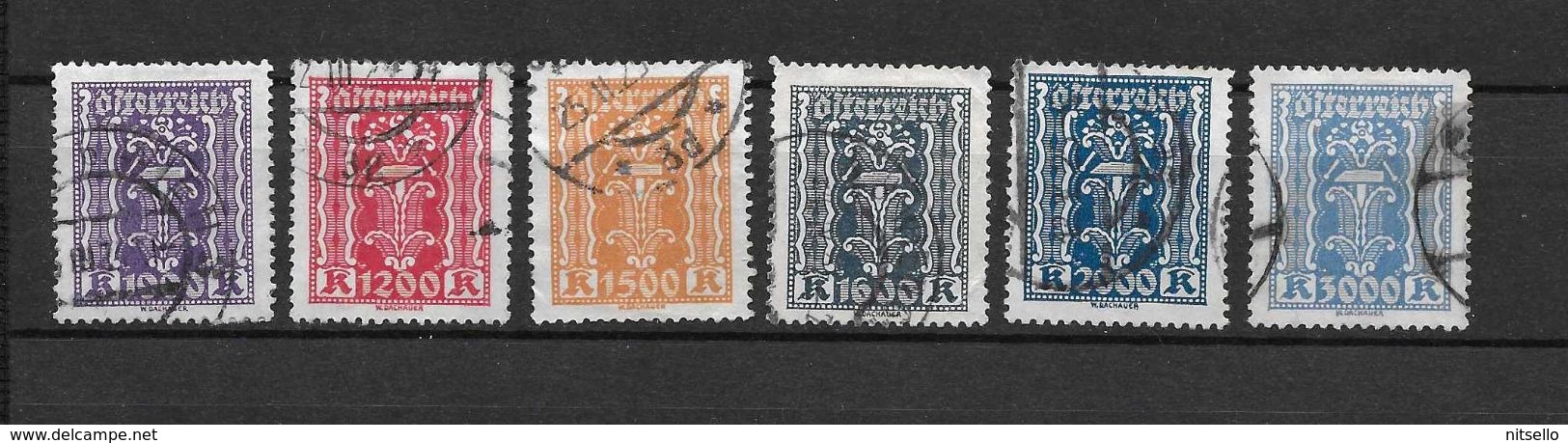 LOTE 1541  ///    AUSTRIA 1922   YVERT Nº: 316/321         ¡¡¡¡¡LIQUIDATION !!!! - Gebraucht