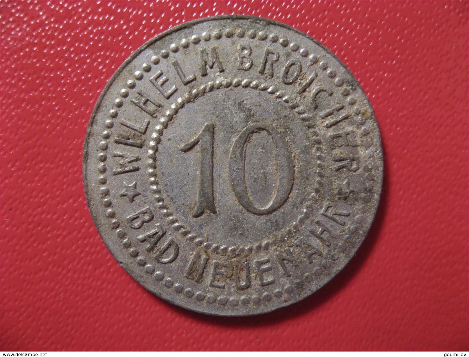 Jeton De Necessité Kleingeldersatzmarke - 10 Pfennig - Wilhelm Broicher - Bad Neuenahr 8127 - Monetary/Of Necessity