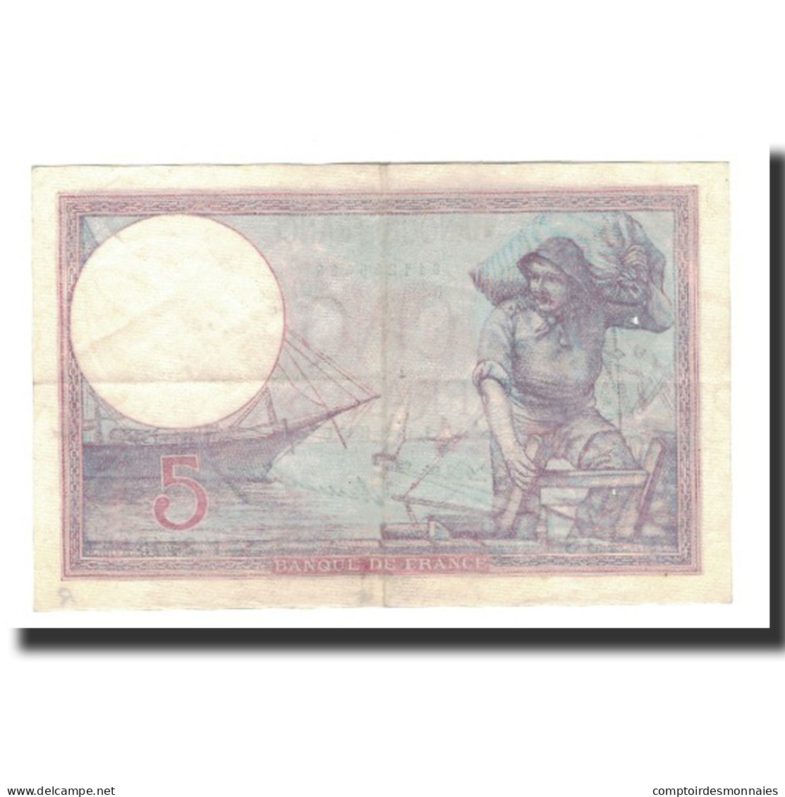 Billet, France, 5 Francs, 1926-08-19, TTB, Fayette:3.10, KM:72d - 5 F 1917-1940 ''Violet''