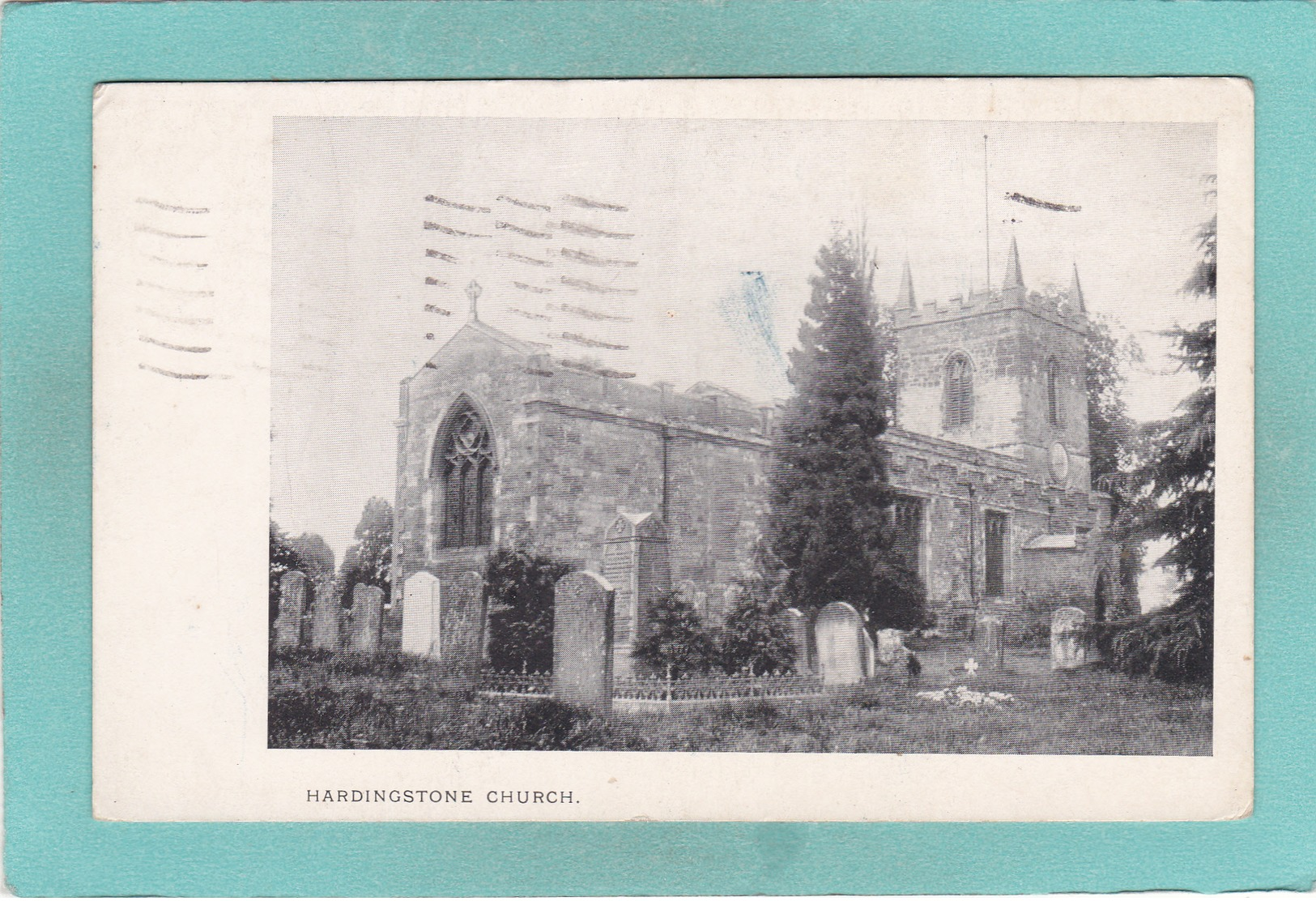 Small Old Postcard Of Hardingstone Church,Northamptonshire,England,K49. - Northamptonshire