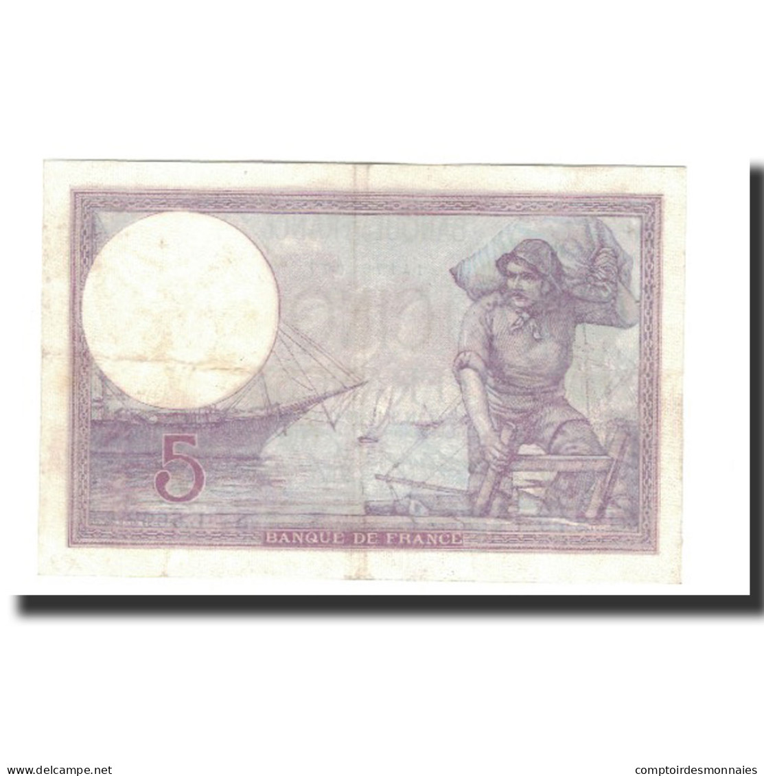 Billet, France, 5 Francs, 1920-12-3, TTB+, Fayette:3.4, KM:72b - 5 F 1917-1940 ''Violet''