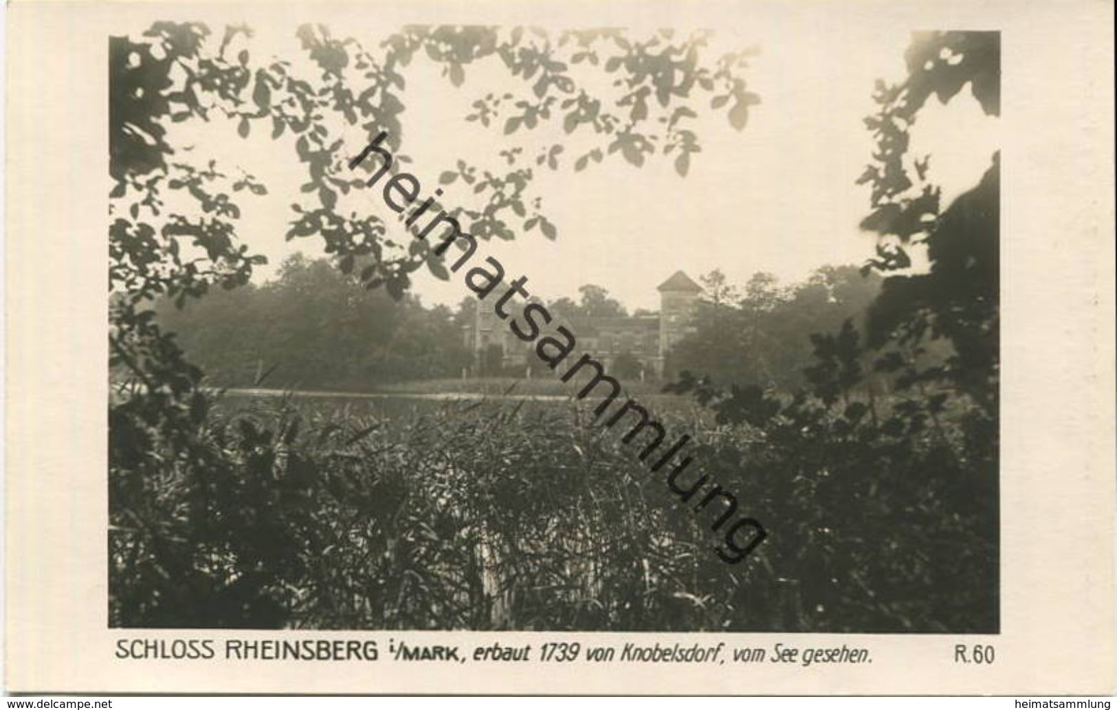 Schloss Rheinsberg Vom See Gesehen - Foto-AK 30er Jahre - Verlag Ludwig Walter Berlin - Rheinsberg